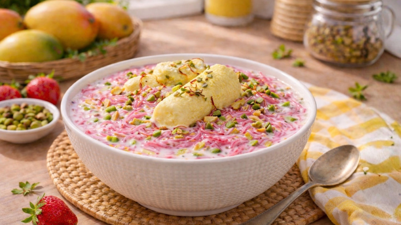 Zero Calorie Kulfi Falooda Recipe with Stevia Liquid Drops