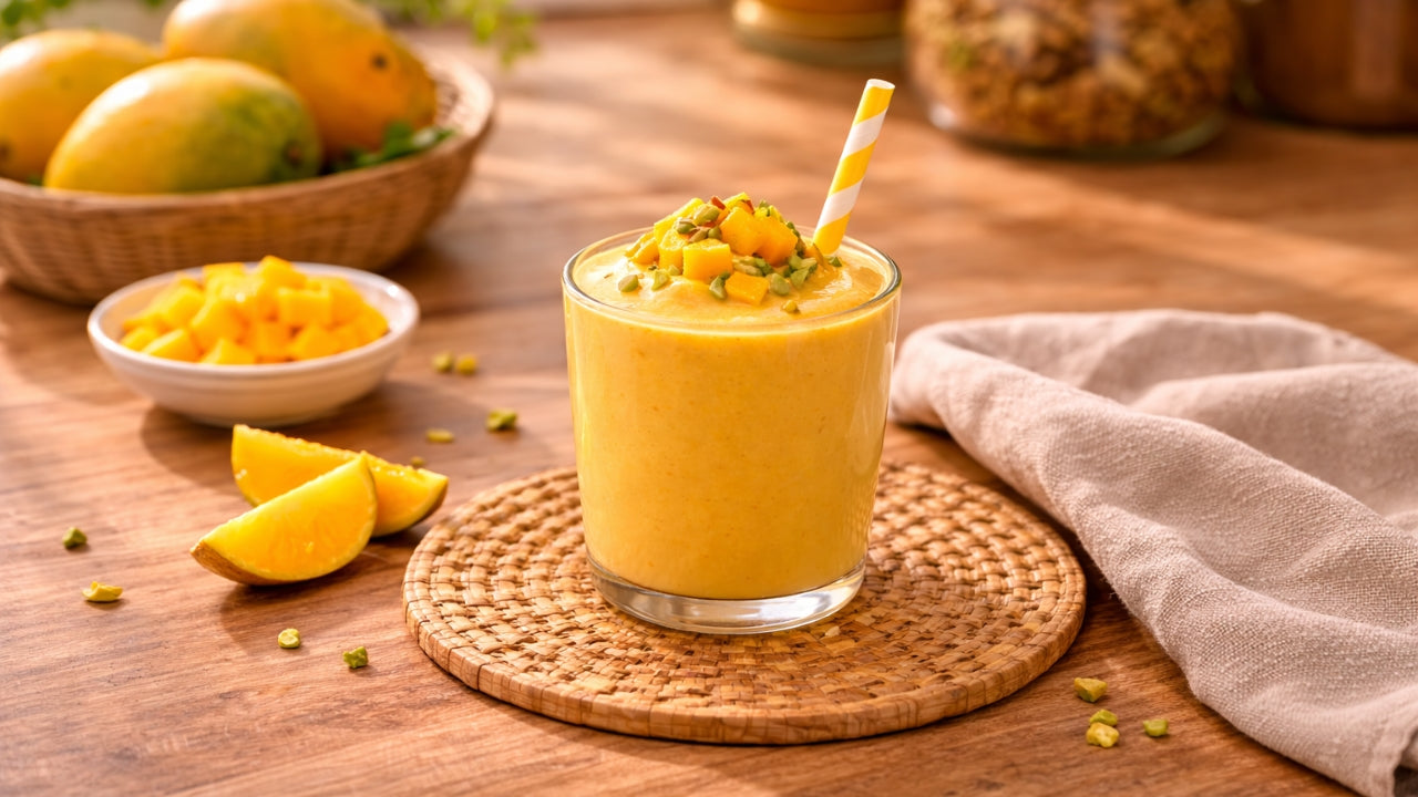 Sugar Free Mango Smoothie Recipe with Stevia Powder