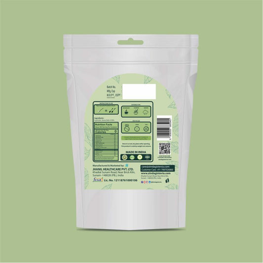 Zindagi Stevia Dry Leaves 500gm x2 + Free 50 Sachets | Zero Calorie Sweetener