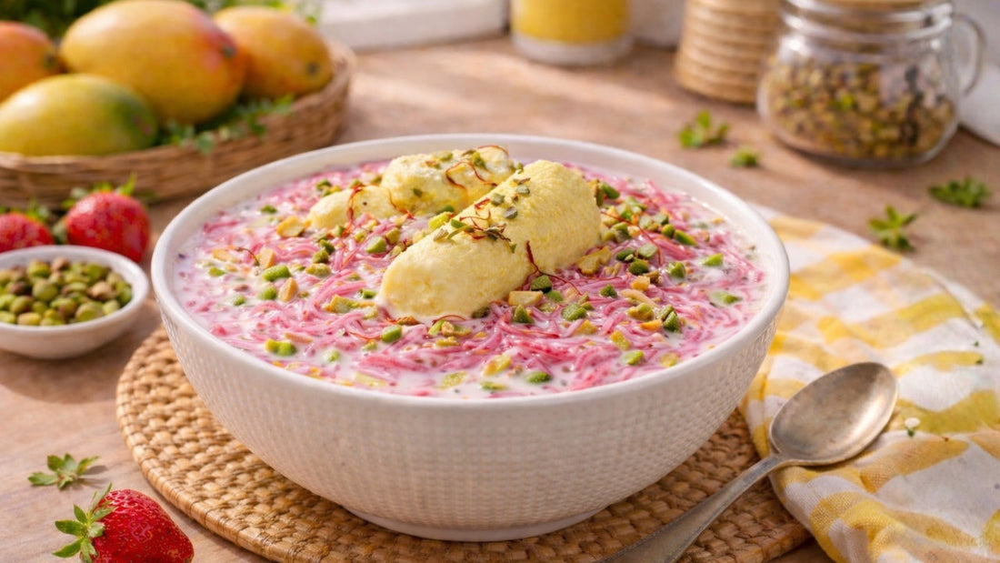 Zero Calorie Kulfi Falooda Recipe with Stevia Liquid Drops