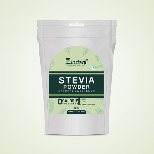 Zindagi Stevia Powder | Natural Sweetener Keto & Diabetic Friendly | 500gm