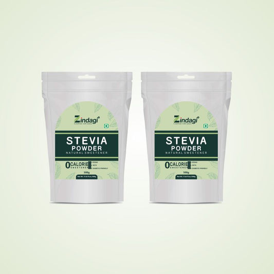 Zindagi Stevia Powder 500gm x2 | Zero Calorie Natural Sweetener Combo