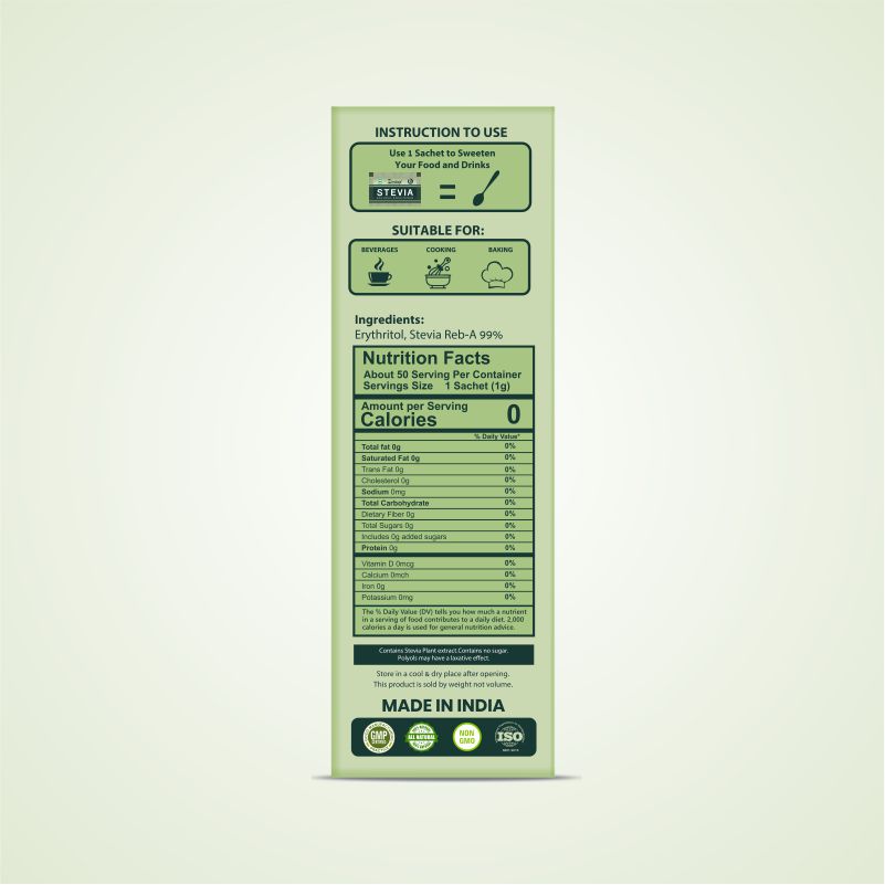 Zindagi Stevia 50 Sachets | Pack of 2 | Sweetener for Healthy Living