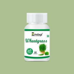 Zindagi Wheatgrass Extract |  Pure Superfood for Enhanced Energy & Wellness | 60 Capsules ( vegan )