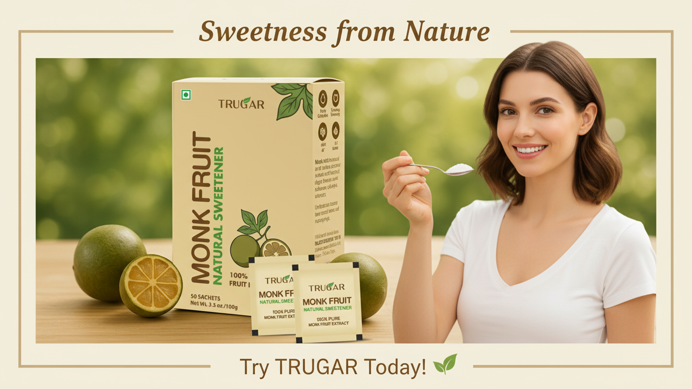 Zindagi Stevia Liquid Drops Pack of 5 & Trugar Monk Fruit Sachets 100gm | Stevia Sugar Free & Zero Calorie Sweetener