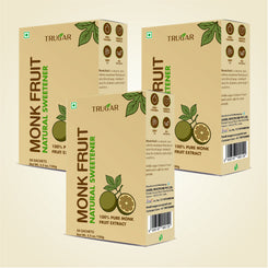 Trugar Sugar Free Monk Fruit Powder Pack of 3 - 50 Sachets Each